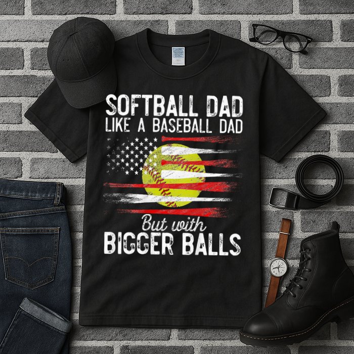 Softball Dad Like A Baseball Dad Definition Tall T-Shirt