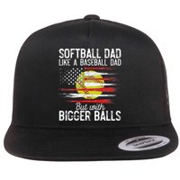Softball Dad Like A Baseball Dad Definition Flat Bill Trucker Hat