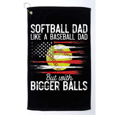 Softball Dad Like A Baseball Dad Definition Golf Towel