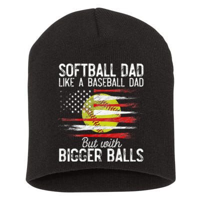 Softball Dad Like A Baseball Dad Definition Short Acrylic Beanie