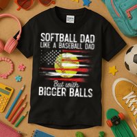 Softball Dad Like A Baseball Dad Definition Kids T-Shirt