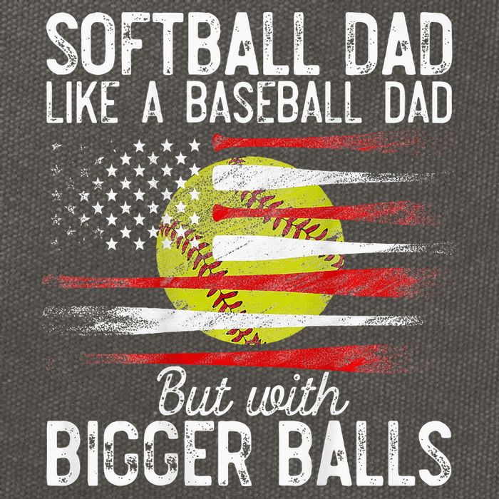 Softball Dad Like A Baseball Dad Definition Cotton Canvas Backpack