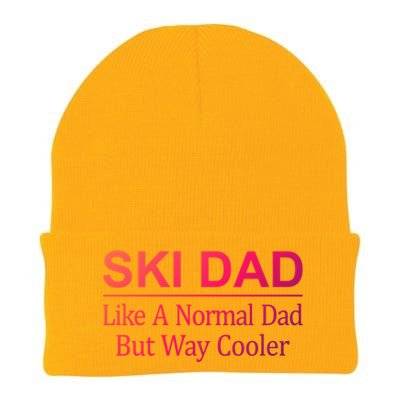 Ski Dad Like A Normal Dad But Way Cooler Gift Knit Cap Winter Beanie