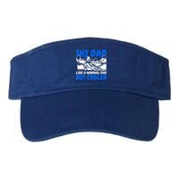 Ski Dad Like A Normal Dad But Cooler Gift Valucap Bio-Washed Visor