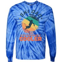 Ski Dad Like A Regular Dad But Cooler Skiing Great Gift Tie-Dye Long Sleeve Shirt