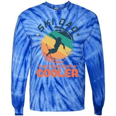 Ski Dad Like A Regular Dad But Cooler Skiing Great Gift Tie-Dye Long Sleeve Shirt