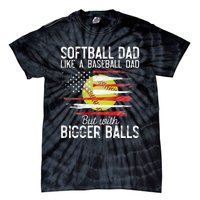 Softball Dad Like A Baseball Dad Definition Tie-Dye T-Shirt