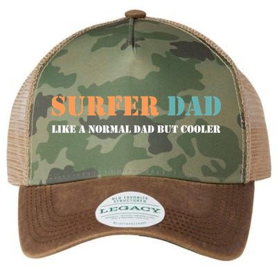 Surfer Dad Like A Normal Dad But Cooler Father Gift Surfing Gift Legacy Tie Dye Trucker Hat