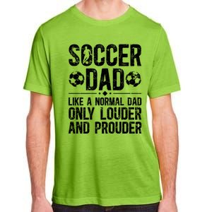 Soccer Dad Louder And Prouder Dad Of A Soccer Player Father Gift Adult ChromaSoft Performance T-Shirt