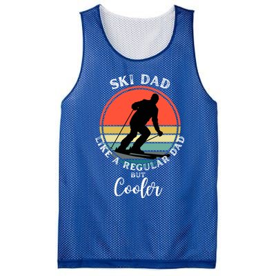 Ski Dad Like A Regular Dad But Cooler Funny Skiing Great Gift Mesh Reversible Basketball Jersey Tank