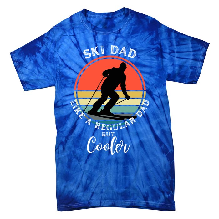 Ski Dad Like A Regular Dad But Cooler Funny Skiing Great Gift Tie-Dye T-Shirt