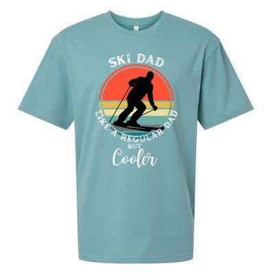 Ski Dad Like A Regular Dad But Cooler Funny Skiing Great Gift Sueded Cloud Jersey T-Shirt