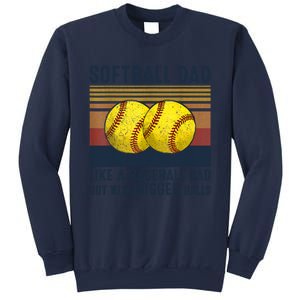 Softball Dad Like A Baseball Dad But With Bigger Balls Sweatshirt