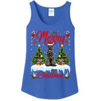 Schnauzer Dog Lights Xmas Tree Santa Schnauzer Christmas Gift Ladies Essential Tank