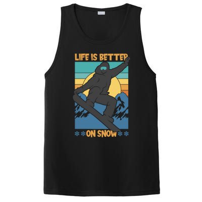 Snowboard Design Life Is Better On Snow Snowboarder Gift PosiCharge Competitor Tank