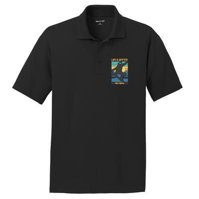 Snowboard Design Life Is Better On Snow Snowboarder Gift PosiCharge RacerMesh Polo