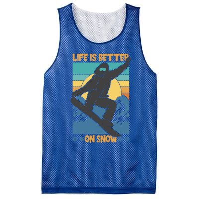 Snowboard Design Life Is Better On Snow Snowboarder Gift Mesh Reversible Basketball Jersey Tank