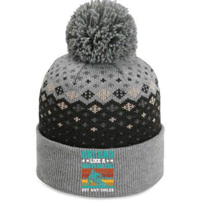 Ski Dad Like A Regular Dad But Way Cooler Skier Skiing Meaningful Gift The Baniff Cuffed Pom Beanie