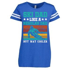 Ski Dad Like A Regular Dad But Way Cooler Skier Skiing Meaningful Gift Enza Ladies Jersey Football T-Shirt