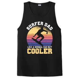 Surfing Dad Like A Normal Dad But Cooler Fathers Day Surfer Funny Gift PosiCharge Competitor Tank