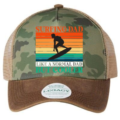Surfing Dad Like A Normal Dad But Cooler Wake Surfer Father Gift Legacy Tie Dye Trucker Hat