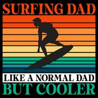 Surfing Dad Like A Normal Dad But Cooler Wake Surfer Father Gift Impact Tech Backpack