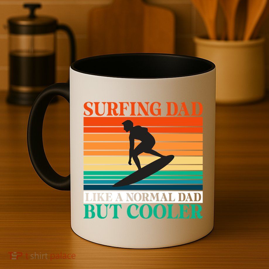 Surfing Dad Like A Normal Dad But Cooler Wake Surfer Father Gift Mug