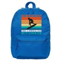 Surfing Dad Like A Normal Dad But Cooler Wake Surfer Father Gift 16 in Basic Backpack