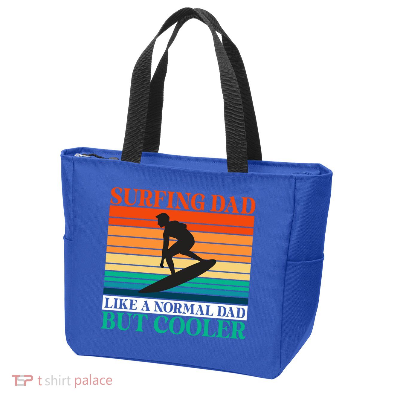 Surfing Dad Like A Normal Dad But Cooler Wake Surfer Father Gift Zip Tote Bag