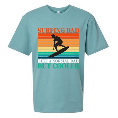 Surfing Dad Like A Normal Dad But Cooler Wake Surfer Father Gift Sueded Cloud Jersey T-Shirt