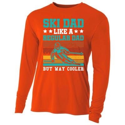 Ski Dad Like A Regular Dad But Way Cooler Skier Skiing Meaningful Gift Cooling Performance Long Sleeve Crew