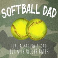 Softball Dad Like A Baseball Dad But With Bigger Balls Funny Legacy Tie Dye Trucker Hat