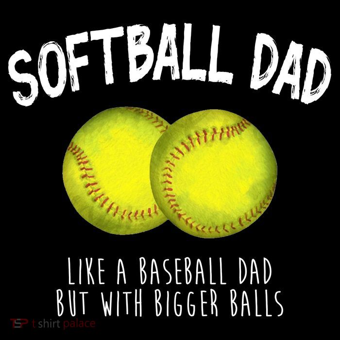 Softball Dad Like A Baseball Dad But With Bigger Balls Funny Stripe Pom Pom Beanie