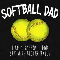 Softball Dad Like A Baseball Dad But With Bigger Balls Funny Ladies PosiCharge Tri-Blend Wicking Tank