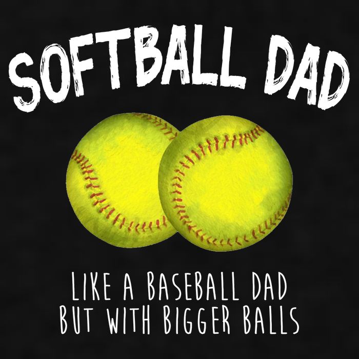 Softball Dad Like A Baseball Dad But With Bigger Balls Funny Ladies PosiCharge Tri-Blend Wicking Tank
