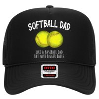 Softball Dad Like A Baseball Dad But With Bigger Balls Funny Trucker Hat