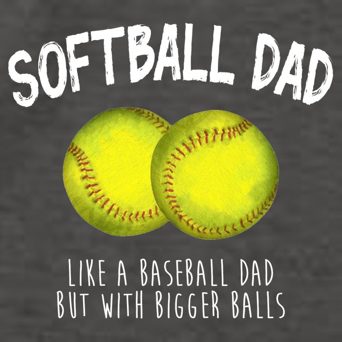 Softball Dad Like A Baseball Dad But With Bigger Balls Funny Vector Backpack