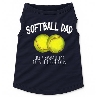 Softball Dad Like A Baseball Dad But With Bigger Balls Funny Doggie Tank