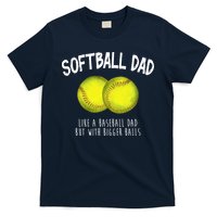 Softball Dad Like A Baseball Dad But With Bigger Balls Funny T-Shirt