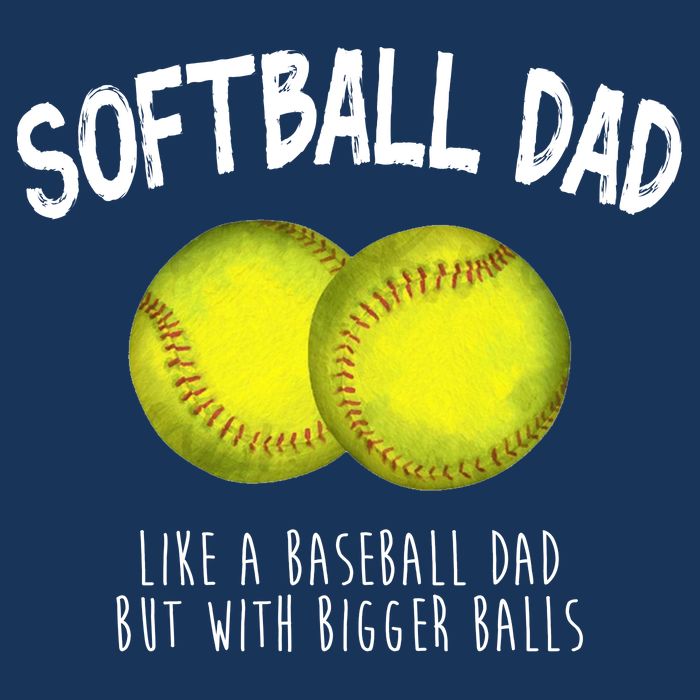 Softball Dad Like A Baseball Dad But With Bigger Balls Funny Drawstring Bag