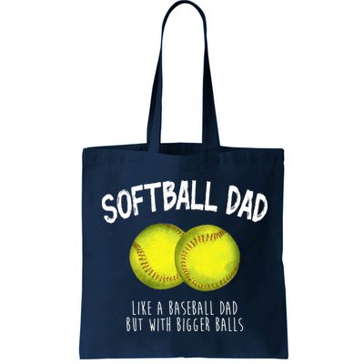 Softball Dad Like A Baseball Dad But With Bigger Balls Funny Bag