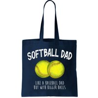 Softball Dad Like A Baseball Dad But With Bigger Balls Funny Bag