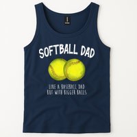 Softball Dad Like A Baseball Dad But With Bigger Balls Funny Tank Top