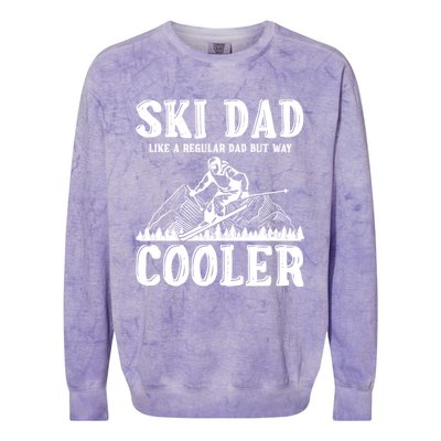 Ski Dad Like A Regular Dad But Way Cooler Skiing Skier Meaningful Gift Colorblast Crewneck Sweatshirt