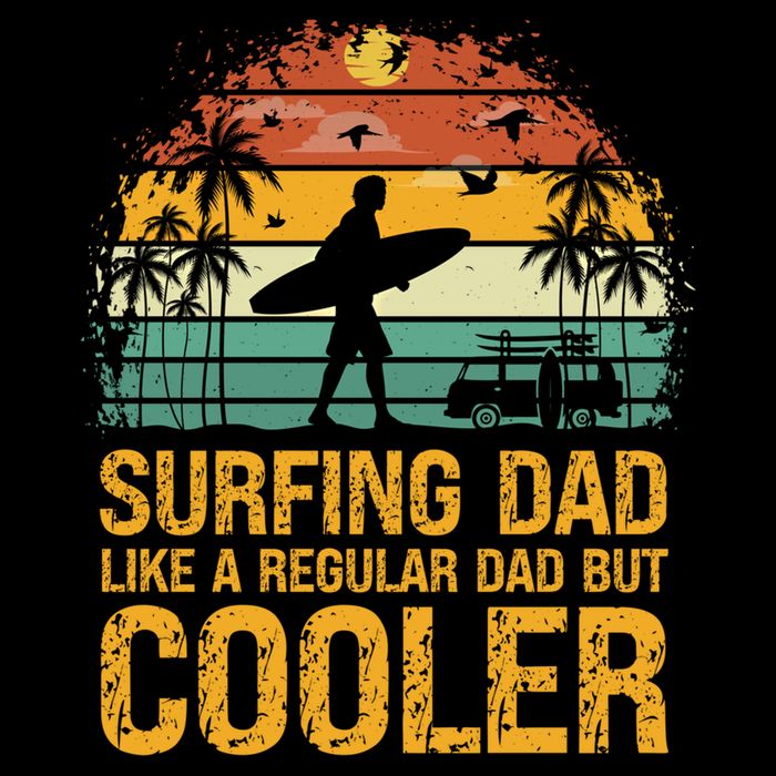 Surfing Dad Like A Regular Dad But Cooler Great Fathers Day Gift Impact Tech Backpack