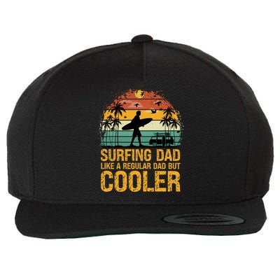 Surfing Dad Like A Regular Dad But Cooler Great Fathers Day Gift Wool Snapback Cap