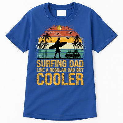 Surfing Dad Like A Regular Dad But Cooler Great Fathers Day Gift Tall T-Shirt