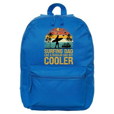Surfing Dad Like A Regular Dad But Cooler Great Fathers Day Gift 16 in Basic Backpack
