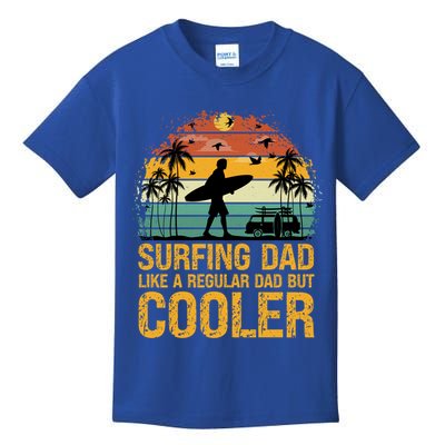 Surfing Dad Like A Regular Dad But Cooler Great Fathers Day Gift Kids T-Shirt