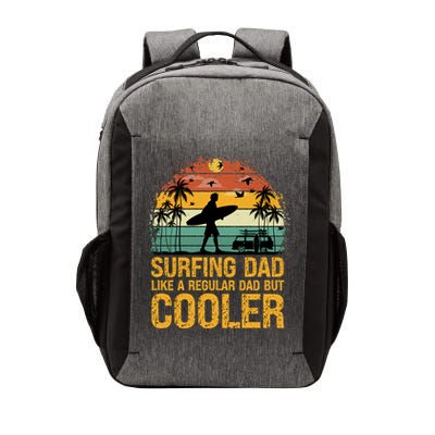 Surfing Dad Like A Regular Dad But Cooler Great Fathers Day Gift Vector Backpack